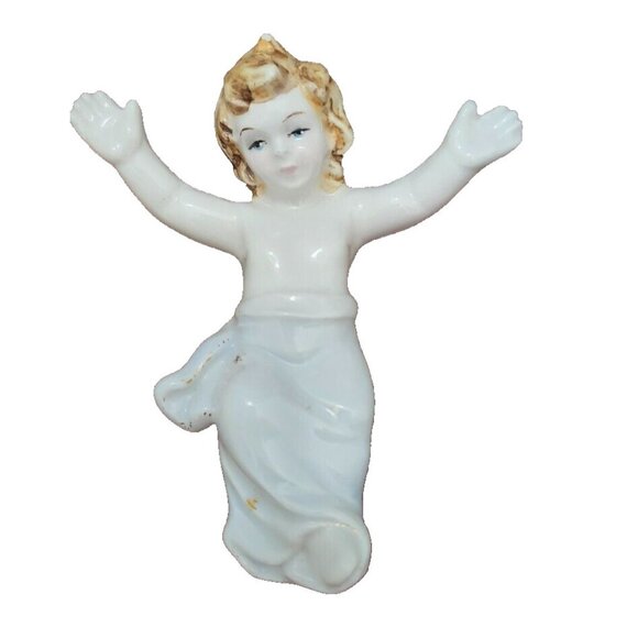 Italian Porcelain Hand Painted Child Jesus - Picture 3 of 10